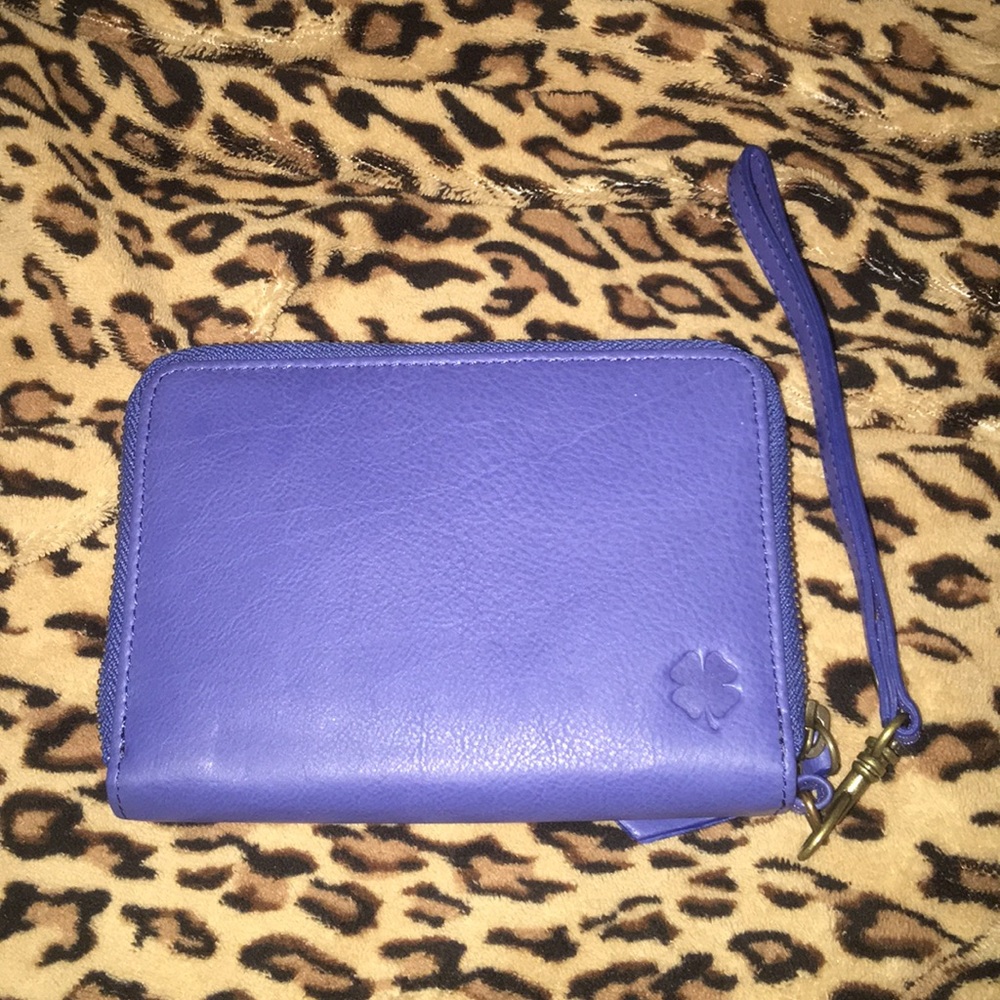 Blue Wallet Wristlet